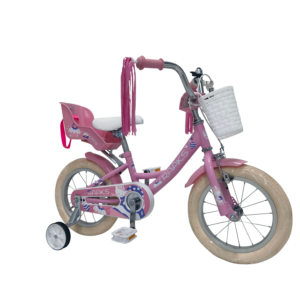 Raaks Coco 14 inch meisjesfiets + poppenzitje