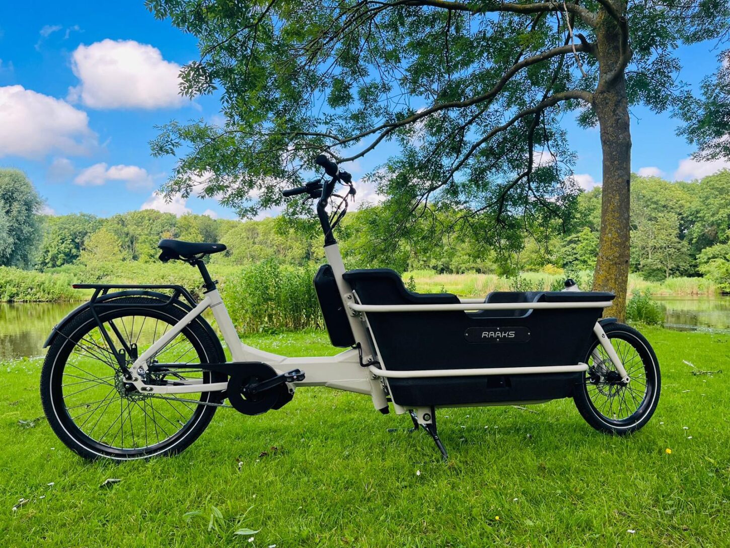 Raaks Rover elektrische bakfiets tweewieler middenmotor - ivor white - Afbeelding 6